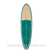 2016 gráfico de moda de bambu real OEM prancha de surfe cor sólida à venda